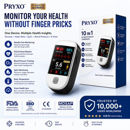 2026 Pryxo™ second generation 10-in-1 smart blood medical instrument / 10 health reports - No-Prick